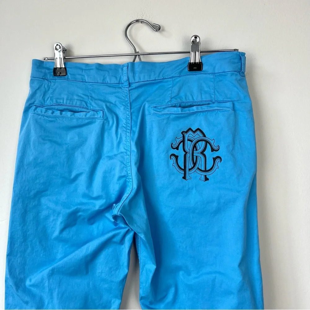 Vintage Roberto Cavalli Cropped Capri Pants Blue - Picture 3 of 11